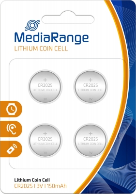 Μπαταρία Λιθίου MediaRange Coin Cells CR2025 3V (4 Pack) (MRBAT131).