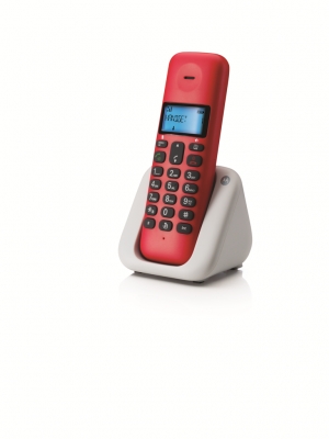 Motorola T301 Cherry (Ελληνικό Μενού) Ασύρματο τηλέφωνο με ανοιχτή ακρόαση.( 3 άτοκες δόσεις.)