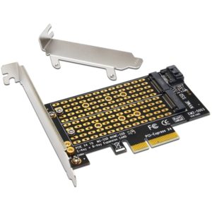 POWERTECH κάρτα επέκτασης PCIe x4 σε M.2 Key M & B NVMe TOOL-0049 TOOL-0049.