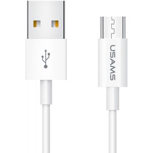 USAMS καλώδιο Micro USB σε USB US-SJ284, 2A, 1m, λευκό SJ284USB01.