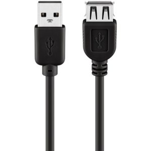 GOOBAY καλώδιο USB 2.0 σε USB (F) 68903, copper, 1.8m, μαύρο 68903.