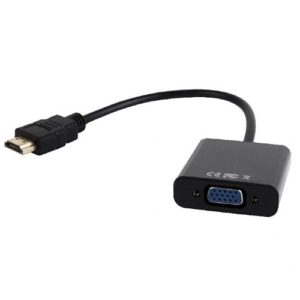 CABLEXPERT HDMI TO VGA AND AUDIO ADAPTER CABLE SINGLE PORTBLACK A-HDMI-VGA-03