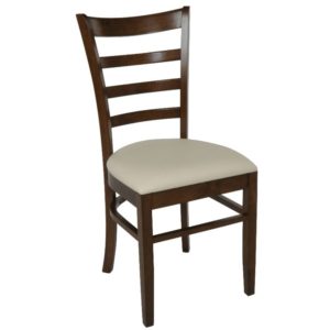 NATURALE Καρέκλα Καρυδί, Pu Εκρού 42x50x91cm Ε7052,3 (Σετ 2τεμ.).( 3 άτοκες δόσεις.)