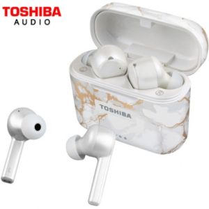TOSHIBA AUDIO TRUE WIRELESS EARBUDS WITH TOUCH CONTROL & Qi CHARGING WHITE MARBLE RZE-BT750E-WHT( 3 άτοκες δόσεις.)