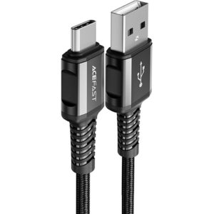 Καλώδιο σύνδεσης Acefast C1-04 USB-A σε USB-C Braided 3A 1.2m Μαύρο.