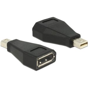 DELOCK αντάπτορας mini DisplayPort σε DisplayPort 65238, 4K, μαύρος 65238.