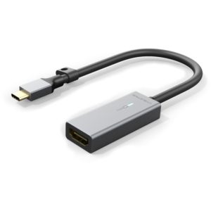 CABLETIME καλώδιο USB-C σε HDMI C160, με LED, Ring, 4K, 0.15m, μαύρο 5210131038314.