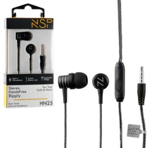 NSP HN25 Black In ear ακουστικά ψείρες Hands Free.