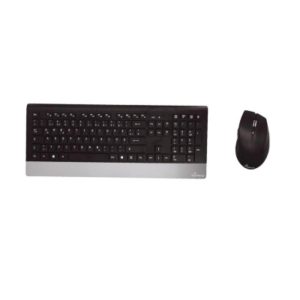 MediaRange Wireless Keyboard & Mouse Combo Highline Series (Black/Silver) (MROS105-GR).