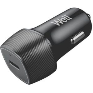 Well Universal USB-C Car Charger 20W Μαύρος PSUP-USB-CPD120BK-WL .