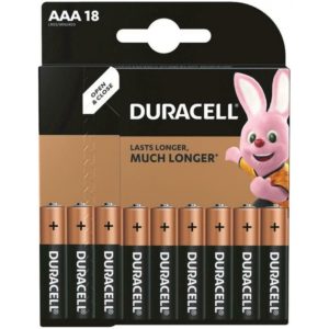 Duracell Αλκαλικές Μπαταρίες AAA 1.5V 18τμχ (DCAAALR03)(DURDCAAALR03).