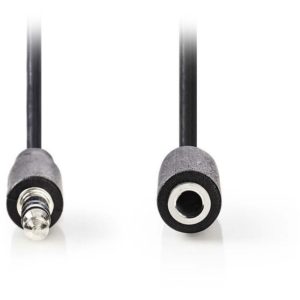 NEDIS CAGP22050BK20 Stereo Audio Cable, 3.5 mm Male - 3.5 mm Female, 2m, Black NEDIS.