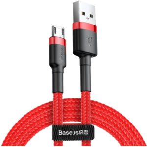 Baseus Cafule Braided USB 2.0 to micro USB Cable Κόκκινο 2m (CAMKLF-C09) (BASCAMKLFC09).