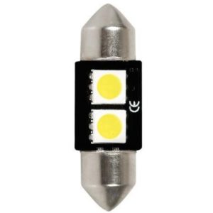 Lampa ΛΑΜΠΑΚΙ ΠΛΑΦΟΝΙΕΡΑΣ 12V 10x31mm HYPER-LED6 ΛΕΥΚΟ 2SMDx3chips (ΔΙΠΛΗΣ ΠΟΛΙΚΟΤΗΤΑΣ- CAN-BUS) 1ΤΕΜ..