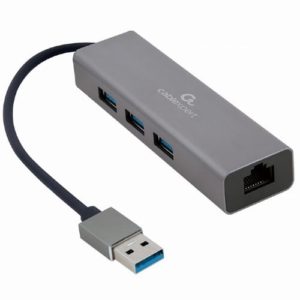 CABLEXPERT USB AM GIGABIT NETWORK ADAPTER WITH 3-PORT USB 3.0 HUB A-AMU3-LAN-01