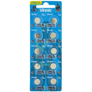 Buttoncell Vinnic L921F AG6 LR69 Τεμ. 10 με Διάτρητη Συσκευασία.