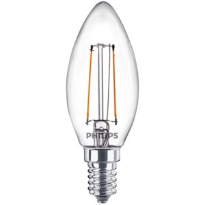 Philips E14 LED Warm White Filament Candle Bulb 2W (25W) (LPH02435) (PHILPH02435).