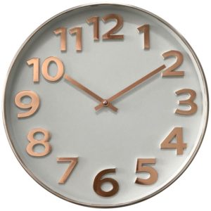 ArteLibre Ρολόι Τοίχου Ροζ/Χρυσό Πλαστικό Φ36x4.2cm.