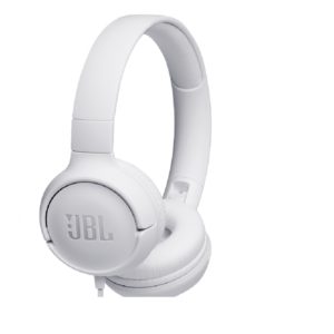 JBL Tune 500. OnEar Universal Headphones 1-button Mic/Remote White.