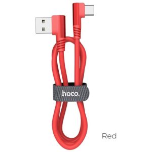 HOCO U83 PUISSANT SILICONE CHARGING CABLE FOR TYPE-C, ΚΟΚΚΙΝΟ