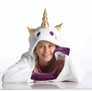 KANGURU Unicorn blanket, Hooded cape with paw gloves