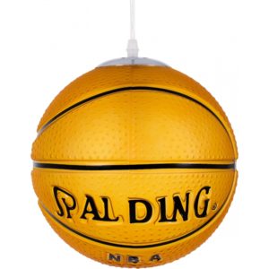 GloboStar SPALDING NBA 00649 Μοντέρνο Κρεμαστό Παιδικό Φωτιστικό Οροφής Μονόφωτο 1 x E27 Πορτοκαλί Γυάλινο Φ25 x Υ25cm.( 3 άτοκες δόσεις.)