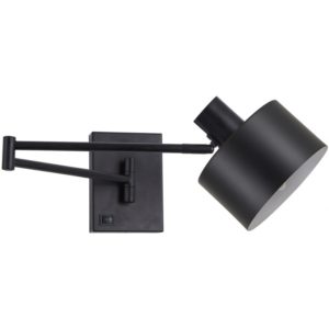Home Lighting SE21-BL-52-MS1 ADEPT WALL LAMP Black Wall Lamp with Switcher and Black Metal Shade 77-8383( 3 άτοκες δόσεις.)