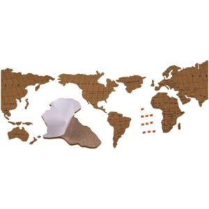 Παγκόσμιος χάρτης-πίνακας διακοσμητικός από φελλό 100x45εκ..