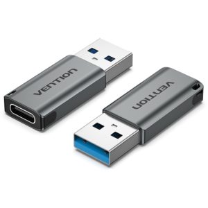 VENTION USB 3.0 Male to Type-C Female Adapter Gray Aluminum Alloy Type (CDPH0).