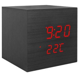 LTC ψηφιακό ρολόι LXLTC07 με ξυπνητήρι & θερμόμετρο, επιτραπέζιο, μαύρο LXLTC07.