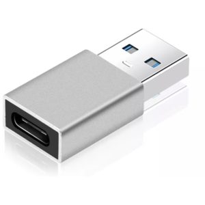 POWERTECH αντάπτορας USB 3.0 αρσενικό σε USB-C θηλυκό PTH-063, ασημί PTH-063.