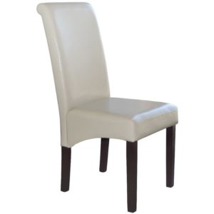 MALEVA-H Καρέκλα Ξύλο - PU Ivory 46x61x100cm Ε7206,1 (Σετ 2τεμ.).( 3 άτοκες δόσεις.)