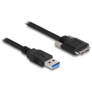 DELOCK καλώδιο USB 3.0 σε USB micro B 87798, 0.5m, μαύρο 87798.