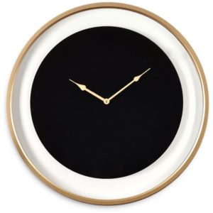 ArteLibre Ρολόι Τοίχου Μαύρο/Χρυσό Μέταλλο 60x60x5cm.( 3 άτοκες δόσεις.)