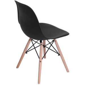 Oslo καρέκλα πλαστική μαύρη με 4 πόδια Υ81x45x35εκ..