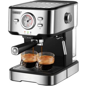 HiBrew Μηχανή Espresso Ημιαυτόματη για Αλεσμένο Καφέ 1050W 20 bar Ασημί H5.( 3 άτοκες δόσεις.)