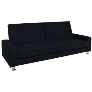 MOBY Καναπές - Κρεβάτι Σαλονιού - Καθιστικού, Ύφασμα Μαύρο 217x80x81cm Bed:185x110x40cm Ε9569,8.( 3 άτοκες δόσεις.)