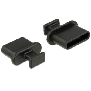 DELOCK κάλυμμα προστασίας για θύρα USB-C 64013 με λαβή, μαύρο, 10τμχ 64013.