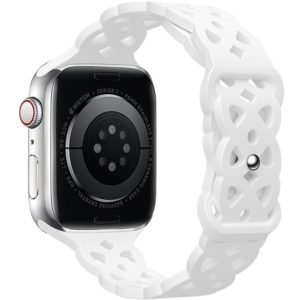 Watchband Hoco WA09 Flexible Rhombus Hollow 38/40/41mm για Apple Watch 1/2/3/4/5/6/7/8/SE Λευκό Silicon Band.