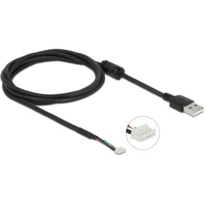 DELOCK καλώδιο USB 2.0 σε 4-pin camera plug V6 96001, 1.5m, μαύρο DE-96001.