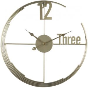 ArteLibre Ρολόι Τοίχου Χρυσό Μέταλλο 45.7x45.7x3.5cm.