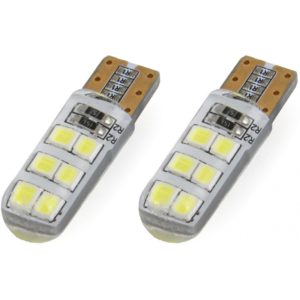 Amio T10 ΛΑΜΠΑΚΙ STANDARD LED SILCA 12V - 1,5W - 5600K - 12LED (ΛΕΥΚΟ/ΨΥΧΡΟ) AMiO - 2 ΤΕΜ..