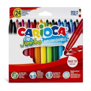 Carioca Jumbo μαρκαδόροι 24 χρωμάτων (Σετ 6τεμ).( 3 άτοκες δόσεις.)