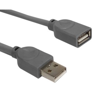 POWERTECH καλώδιο USB 2.0 αρσενικό σε θηλυκό CAB-U145, 1.5m, γκρι CAB-U145.