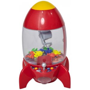 Homcom Red Rocket Shape Puppet Fishing Machine με φώτα, ήχους και 8 εξωγήινους για παιδιά 3-8 ετών (350-069) (HOM350-069).( 3 άτοκες δόσεις.)