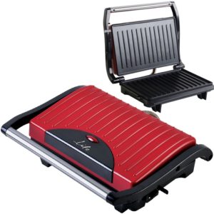 LIFE SCARLET SANDWICH TOASTER WITH GRILL PLATES, 700W LIFE.
