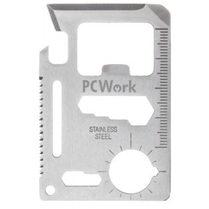 PCWork PCW08D 11-1 MULTIFUNCTIONAL TOOL CREDIT CARD-DESIGN PCWork.