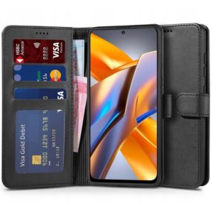 TECH-PROTECT Wallet Case Θήκη Πορτοφόλι με Stand - Black (Xiaomi Redmi Note 10 / 10S / Poco M5s).