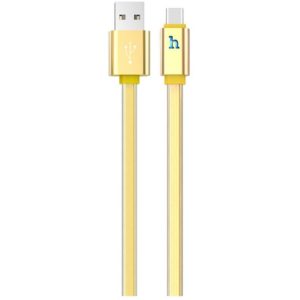 Καλώδιο σύνδεσης Hoco UPL 12 Plus USB σε USB-C 3.0A με PVC Jelly και Φωτεινή Ένδειξη 1,2m Χρυσαφί.
