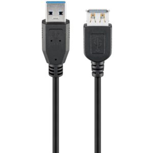 GOOBAY καλώδιο USB 3.0 σε USB (F) 93999, copper, 3m, μαύρο 93999.